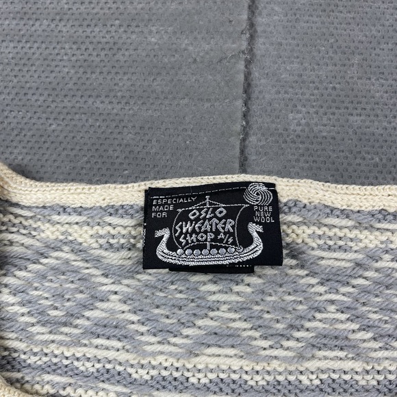 Vintage Oslo Sweater Shop Womens Sweater Medium 42 Fair Isle Wool Polar Bear - Picture 6 of 15
